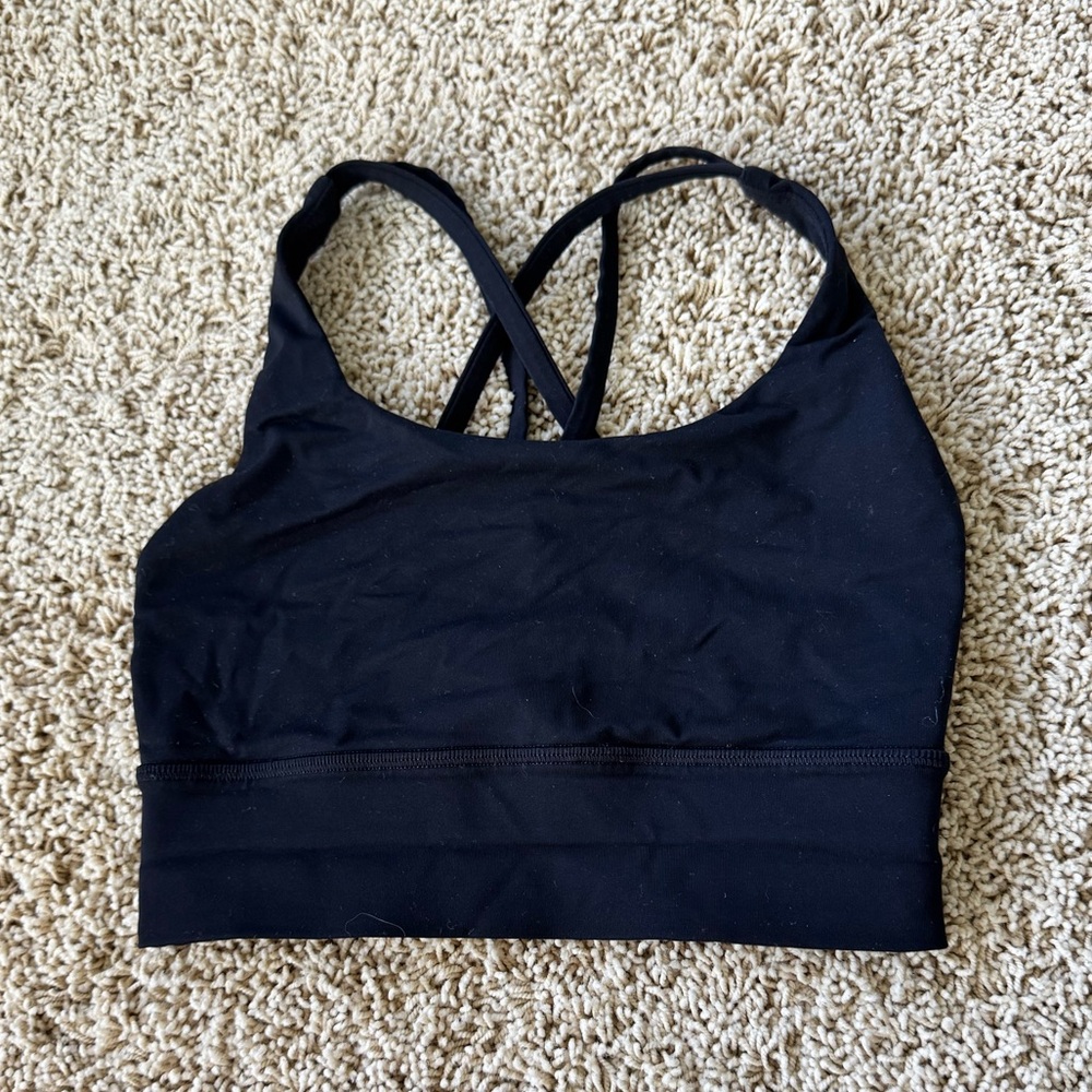Lululemon Athletica Black Cross-Back Sports Bra